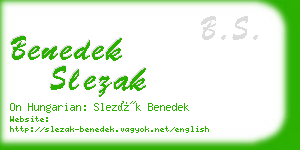 benedek slezak business card